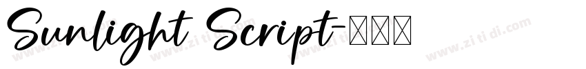 Sunlight Script字体转换